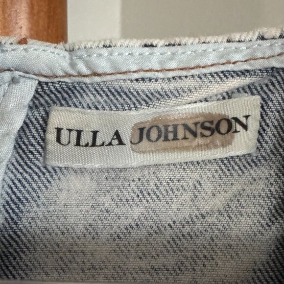 Ulla Johnson - Devi Dress in Acid Wash Denim - Picture 8 of 9